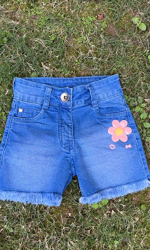 Denim Light Blue Shorts