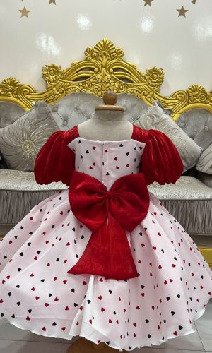 Red Ribbon Polka Dot Dress