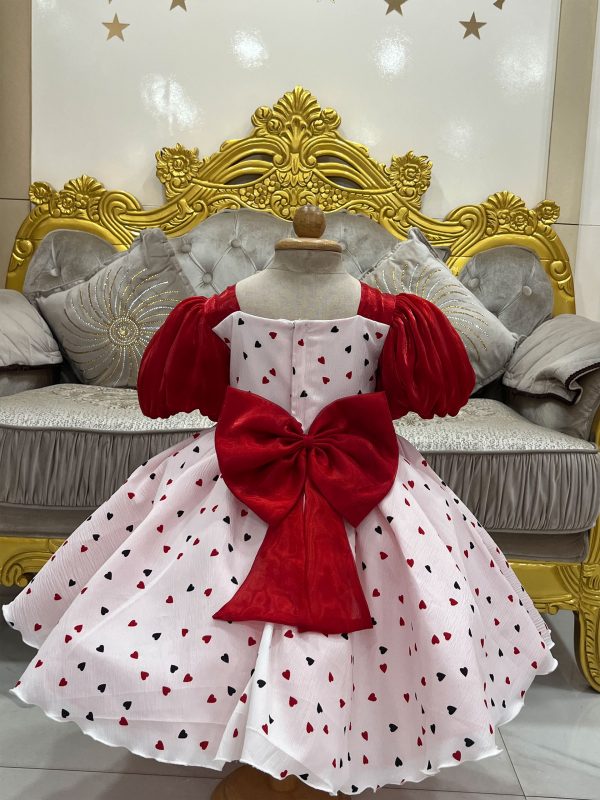 Red Ribbon Polka Dot Dress