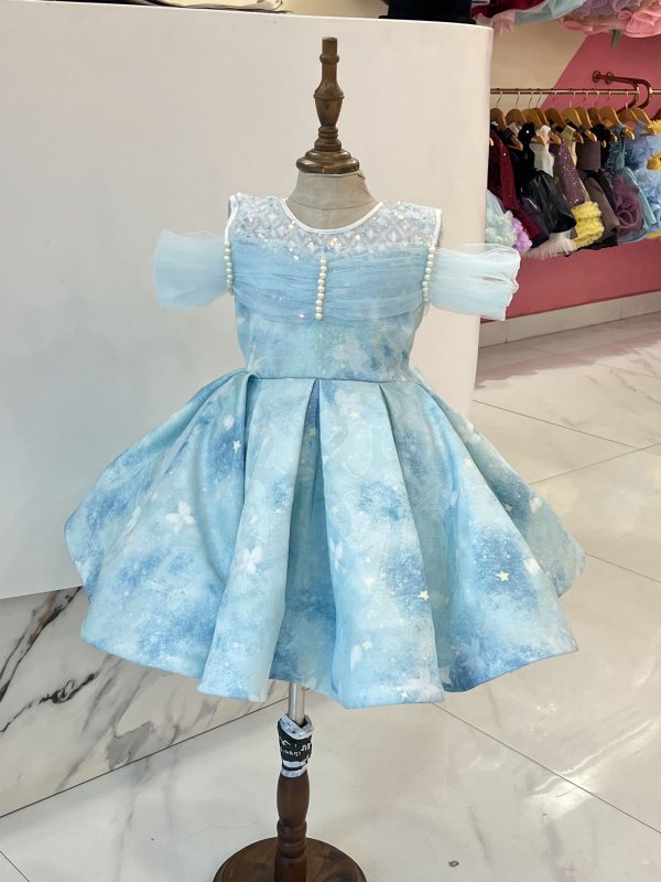 Blue Elsa Frill Dress