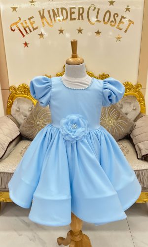 Light Blue Satin Frock