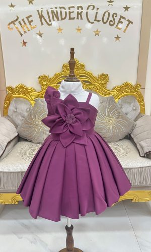 Purple Satin Dress