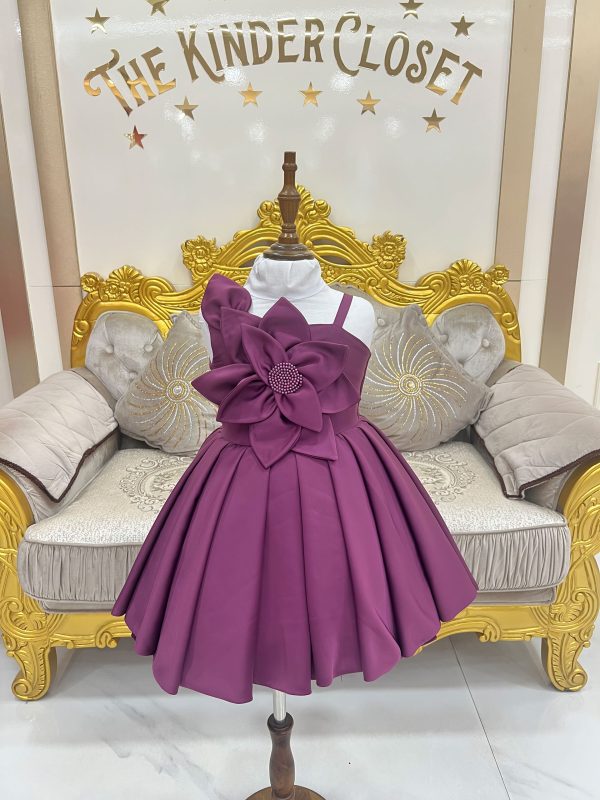 Purple Satin Dress