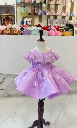 Korean Silk Lilac Dress