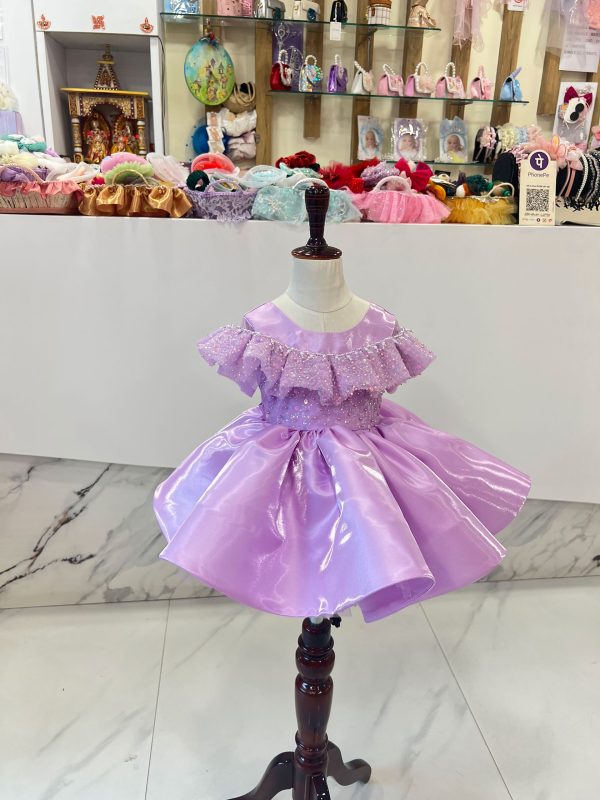 Korean Silk Lilac Dress